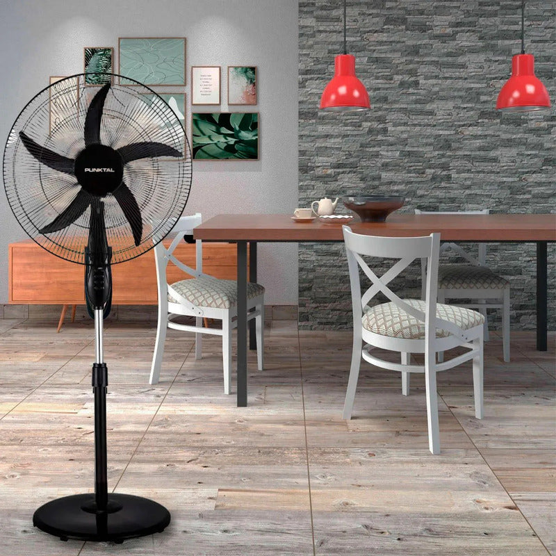 Ventilador De Pie Pk-4020 5 Aspas 3 Velocidades 40 Cm 1.25 M - 40 Cm - Negro - Negro - 5