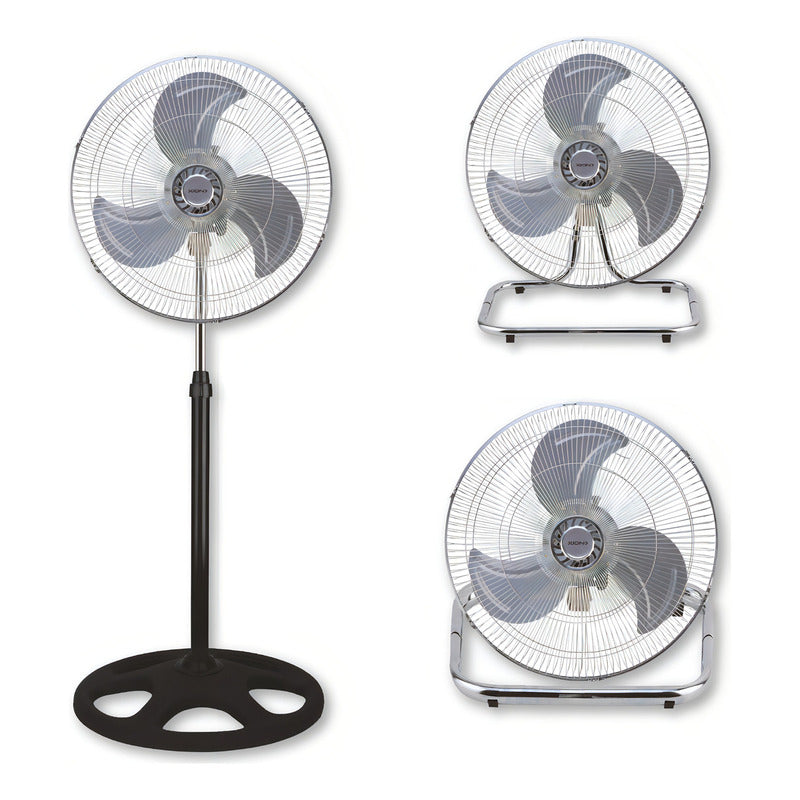 Ventiladores Xion 3 En 1 Pie/turbo/pared X2 Unidades Estructura Negro Aspas Transparente Diámetro 45   Material De Las Aspas Plástico