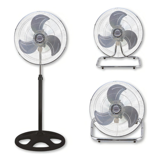 Ventiladores Xion 3 En 1 Pie/turbo/pared X2 Unidades Estructura Negro Aspas Transparente Diámetro 45   Material De Las Aspas Plástico