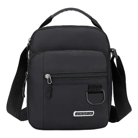 Morral Bandolera Sport Unisex Fashion Cartera Urbana Bolso Negro. Lisa