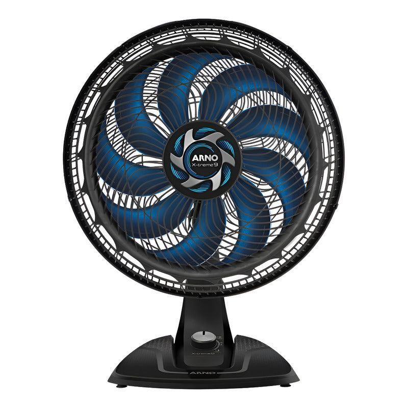 Ventilador De Mesa Arno X-treme 9 Aspas Diametro 40 Cm Ve90 - Negro - Azul - Plástico - 9