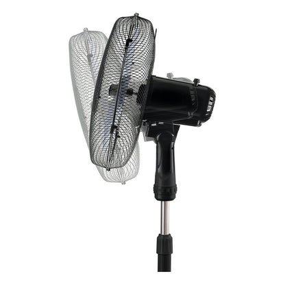 Ventilador De Pedestal 16 50w Ufesa Seattle 3 Aspas Color Negro Y Azul Diámetro 16   Material De Las Aspas Plástico