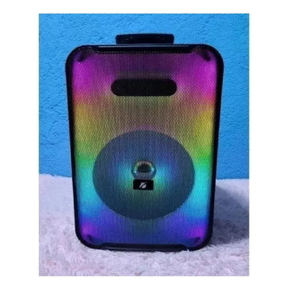 Parlante Portablecon Luces Rgb Bluetooth Aek 8 S-10819 Color Negro