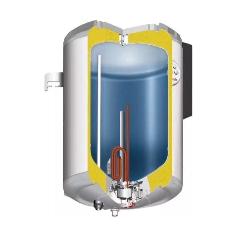 Calefon Termotanque 50 Litros Pacific Tanque De Acero Blanco