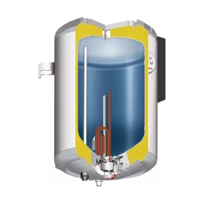 Calefon Termotanque 50 Litros Pacific Tanque De Acero Blanco