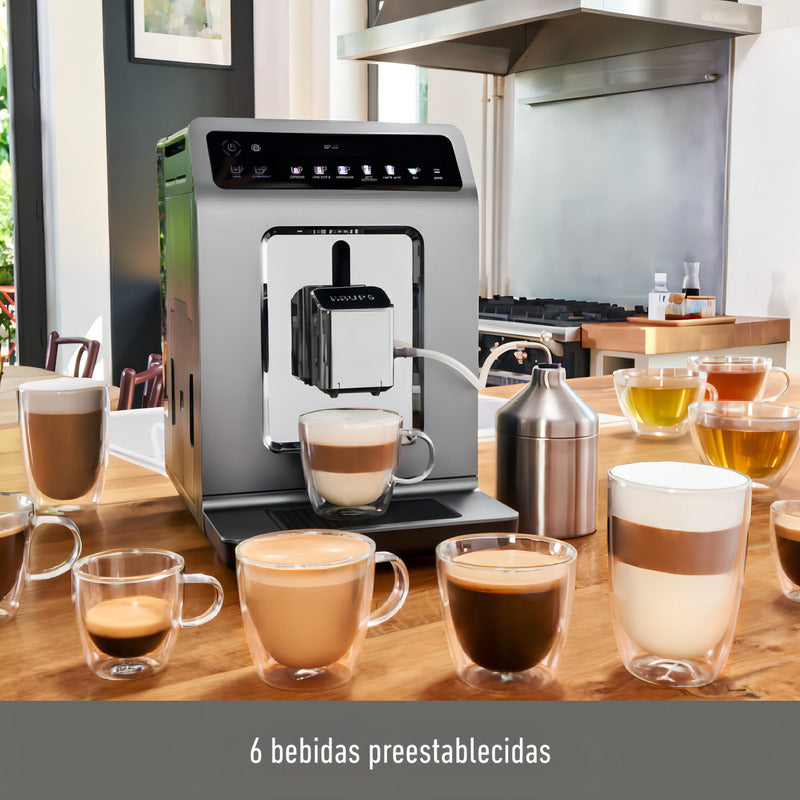 Cafetera Espresso Krups Evidence Super Automática 1450w - Titanio