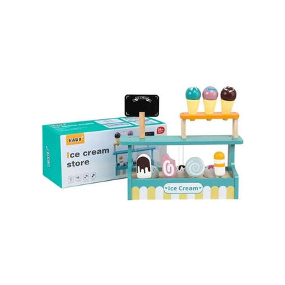 Juego Tiene Heladería En Madera Didáctica Juguete De Cocina