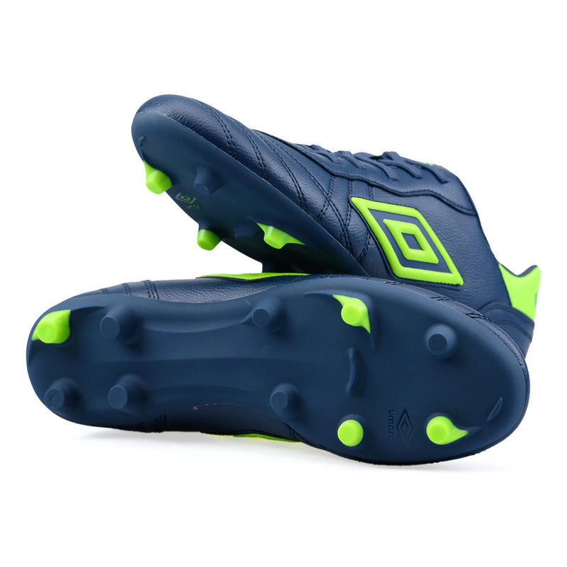 Championes Futbol 11 Umbro Touch Champion F11 Zapato Adulto - Azul/verde - 10 Us