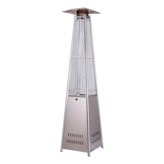 Estufa Piramide A Gas Para Exterior Xion Xi-gas88 Acero Inox Gris