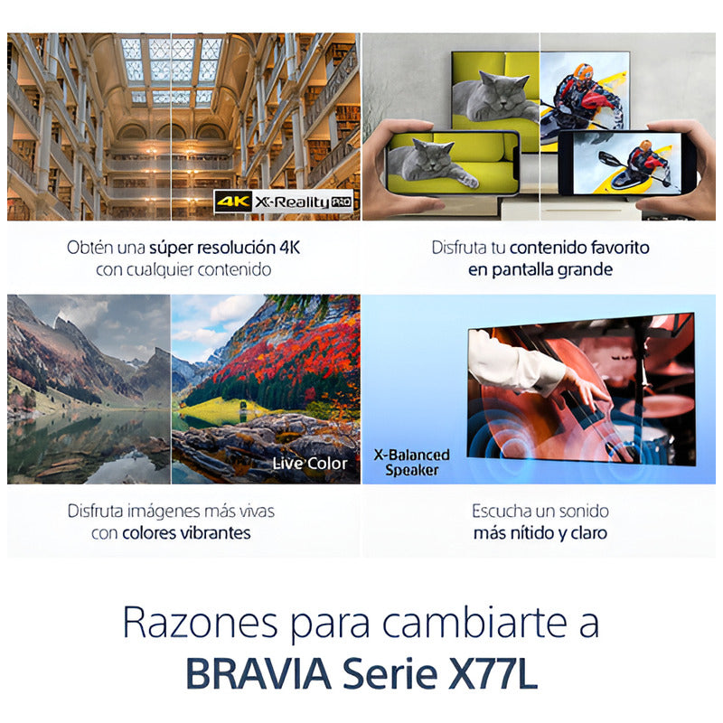 Televisor Smart Tv 4k 65 Pulgadas Sony Google Tv Serie X77l
