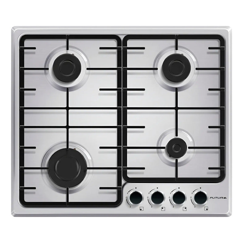 Anafe A Gas Futura Plus 4 Quemadores Acero Inox Gris