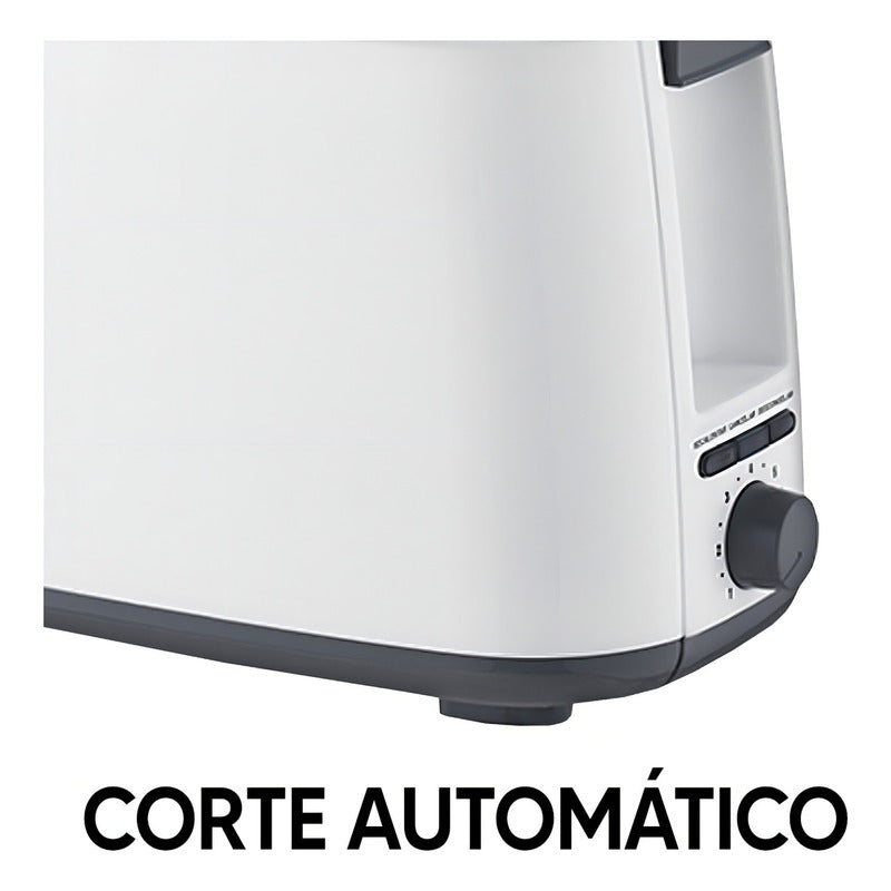Tostadora Punktal 4 Panes 1400 W 7 Niveles De Tostado - Blanco