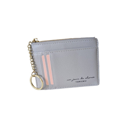 Monedero Dama Billeteras De Dama Con Llavero Monederos Mujer Gris
