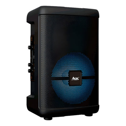 Parlante Portátil Aek S-10808 8'' Karaoke Bt Usb Micro Luz Color Negro