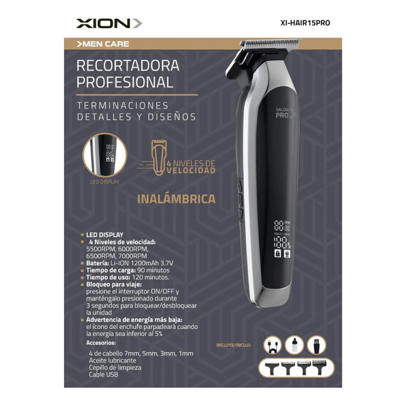 Cortadora De Pelo Y Corta Barba Inalambrica Profesional Xion - Único