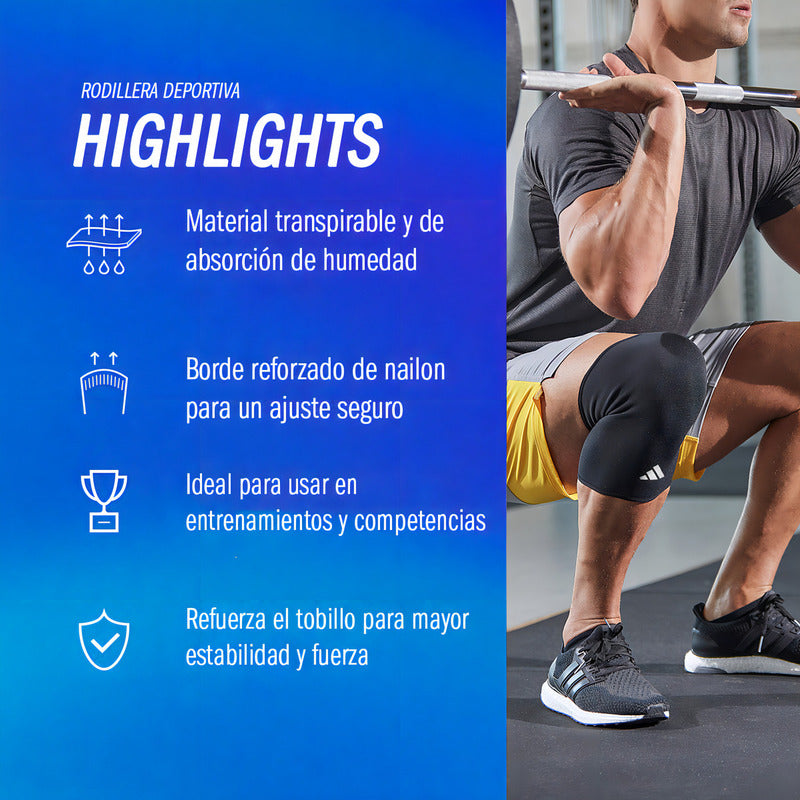 Rodillera Deportiva adidas Color Negro Talle L