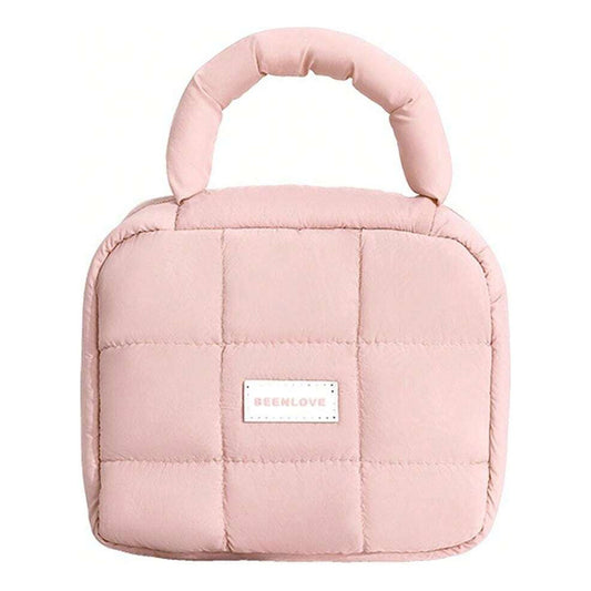 Bolsa Organizadora De Maquillaje De Viaje Neceser Para Mujer Rosa Capitoneado
