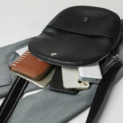 Cartera De Dama Bolso Para Mujer Bandolera De Cuerina Correa Negro Lisa