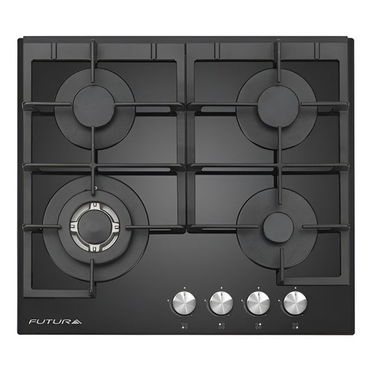 Anafe Futura Vitrogas 4 Quemadores Hierro Fundido Negro