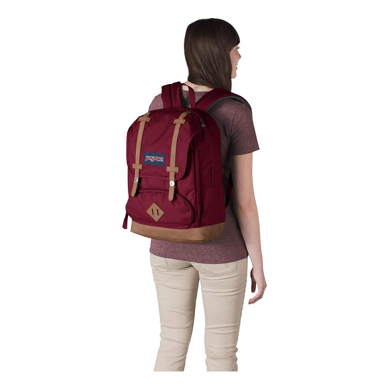 Mochila Jansport Cortlandt Laptop - Bordó Liso
