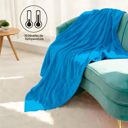 Frazada Xion Manta Termica Electrica 1 Plaza Lavable - Azul