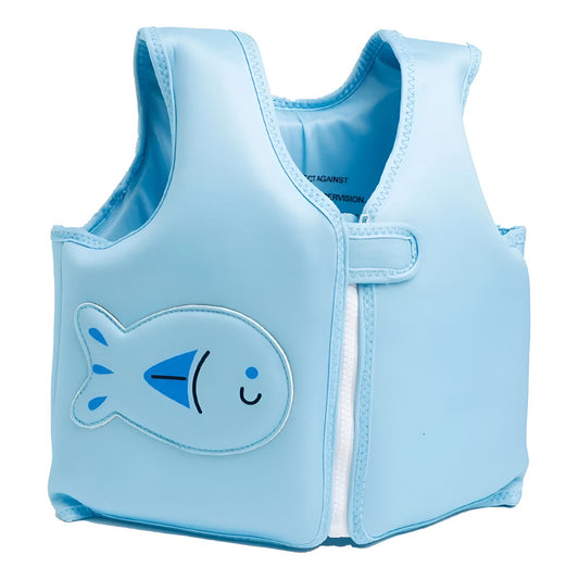 Chaleco Flotador Salvavidas Niño 18kg Cierre Seguro- Celeste - Celeste
