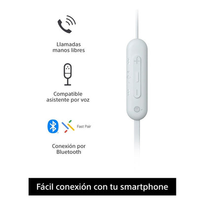 Auriculares Inalambricos Sony Wi-c100 In Ear Bluetooth Blanco