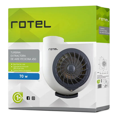 Extractor Turbina De Aire De Cocina Rotel Bajo Ruido - Blanco