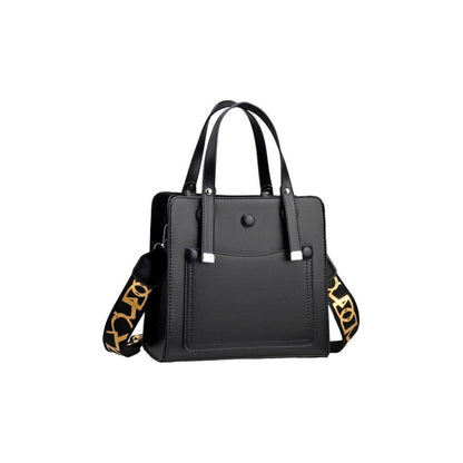 Cartera De Dama Bolso De Mano Para Mujeres Correa Ajustable Negro