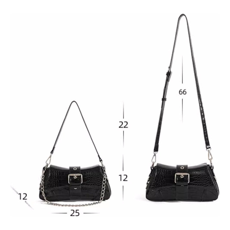 Carteras De Dama Bolsos Para Mujer Bandoleras Correas Cadena Negro Rayas