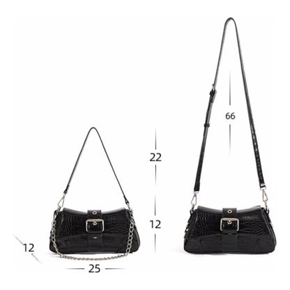 Carteras De Dama Bolsos Para Mujer Bandoleras Correas Cadena Negro Rayas