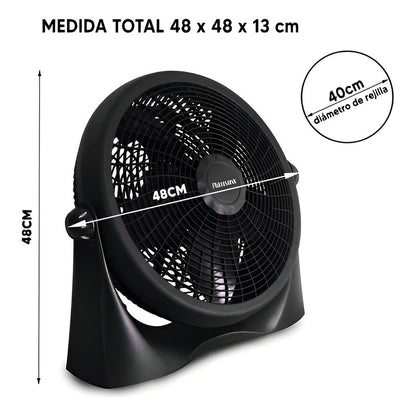 Turbo Ventilador Microsonic 40 Cm 5 Aspas 3 Velocidades - 40 Cm