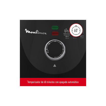 Freidora Sin Aceite De Aire Moulinex Essential Ez122858 Negr Negro