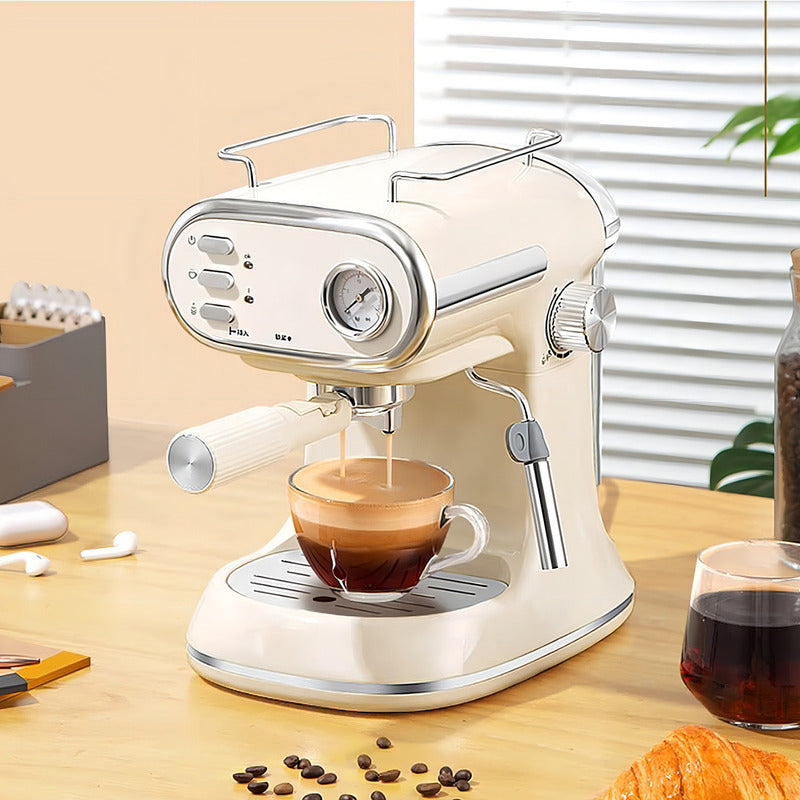 Cafetera Expreso 1.5l Xion Xi-cm71 Cappuccino Retro Beige Dimm