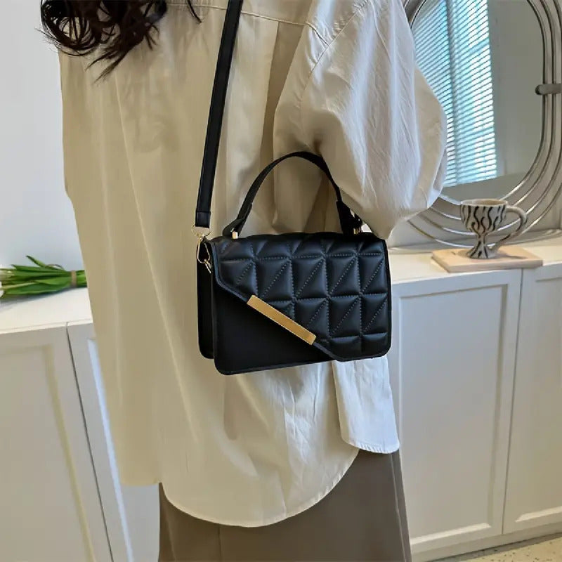 Carteras De Dama Bolso Para Mujer Correa Ajustable Bandolera Negro (1)