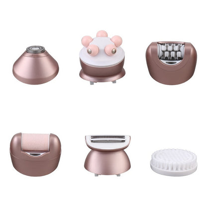 Depiladora Inalámbrica Xion 6 En 1 Xi-epilator6x1 Rosa Blanco