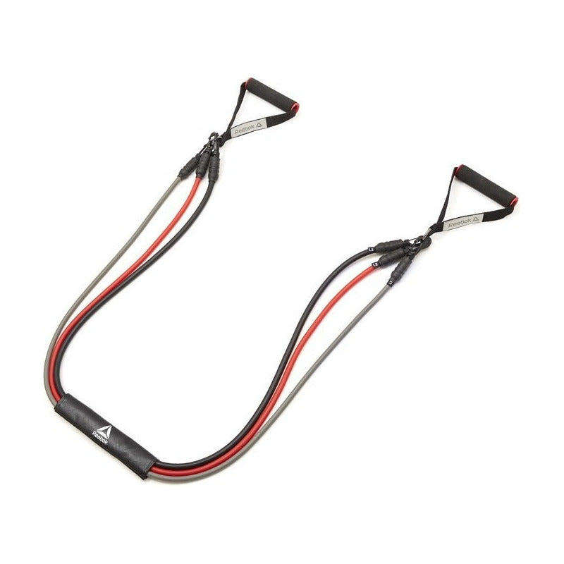 Banda Elastica Con Agarre Entrenamiento Reebok Reforzada Color Rojo/negro