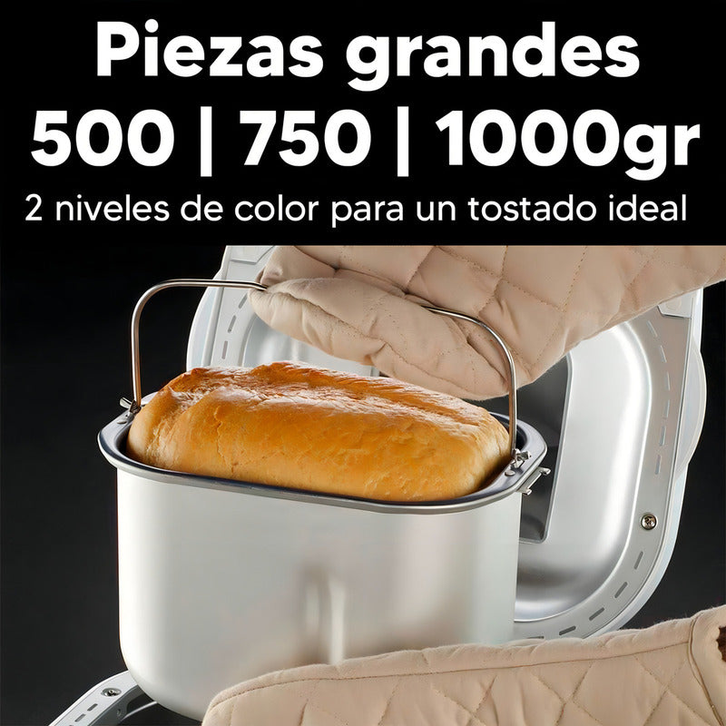 Panetera Punktal Pk-pa6301 Capacidad 1kg 650w Taza Medidora Cuchara Y Recetario