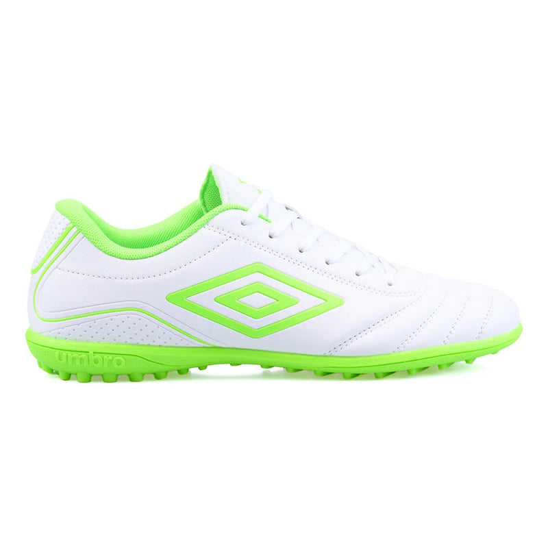 Championes Futbol 5 Umbro Classico Champion F5 Zapato Adulto - Blanco/verde - 8.5 Us