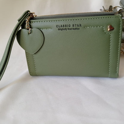 Monedero Dama Billeteras De Dama Monederos Para Mujer Verde Musgo