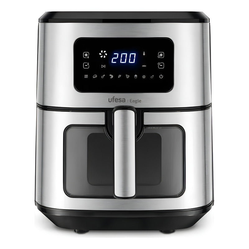Freidora Sin Aceite Airfryer Digital Ufesa Eagle 6.5 Lt Color Gris