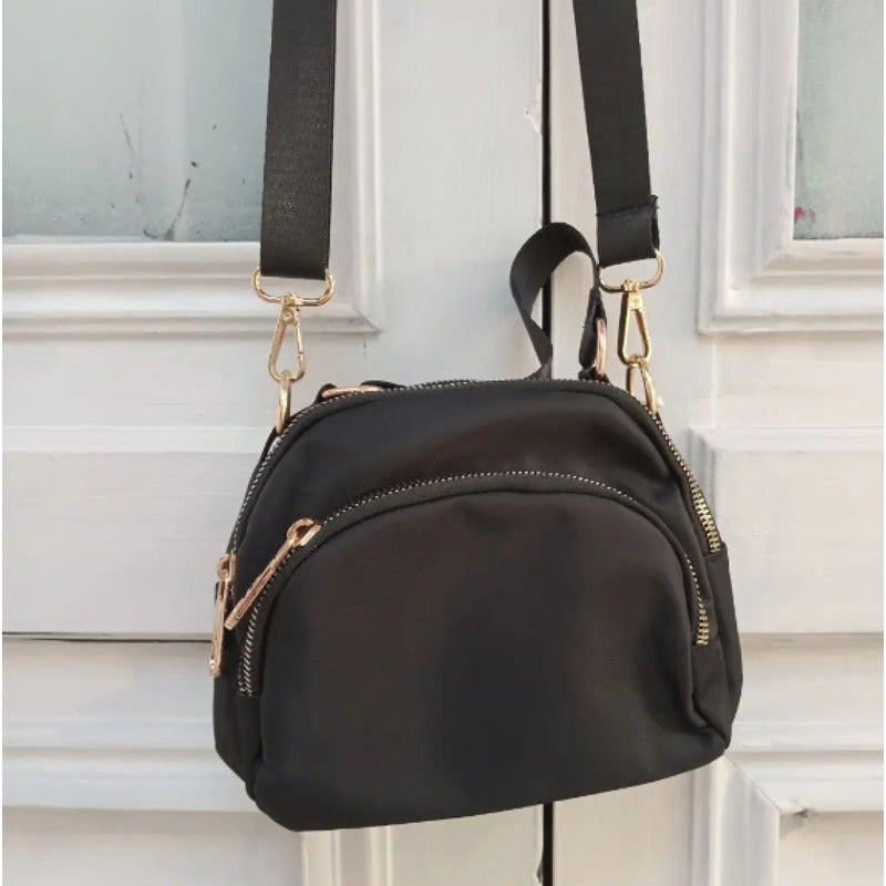 Cartera De Damas Bolso Para Mujer Bandolera Correa Ajustable - Negro