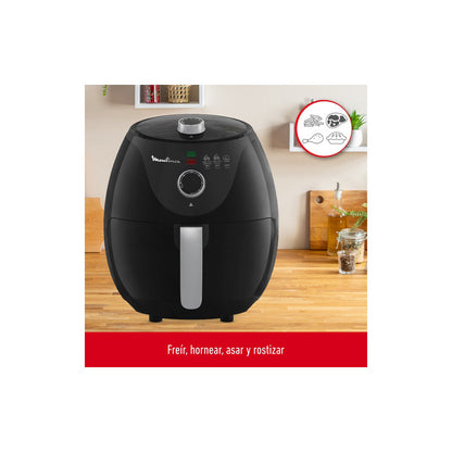Freidora Sin Aceite De Aire Moulinex Essential Ez122858 Negr Negro