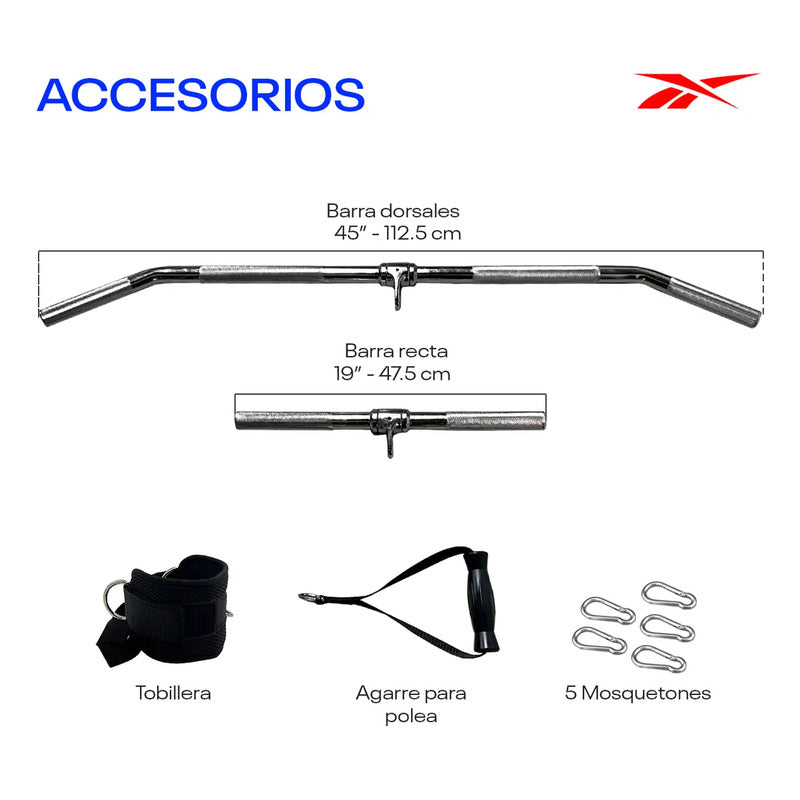 Gimnasio Multifunción Reebok Energy+ 90 Kg Reebok Negro