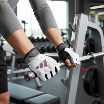 Guantes De Entreno Para Pesas adidas Performance Blancos Color Blanco Diseño De La Tela Liso Talle M