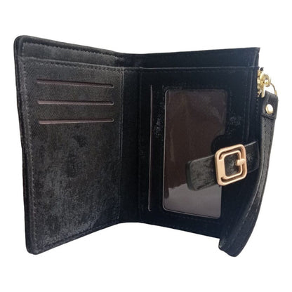 Billetera Dama Billeteras De Mujer Con Monedero Y Tarjetero Negro.