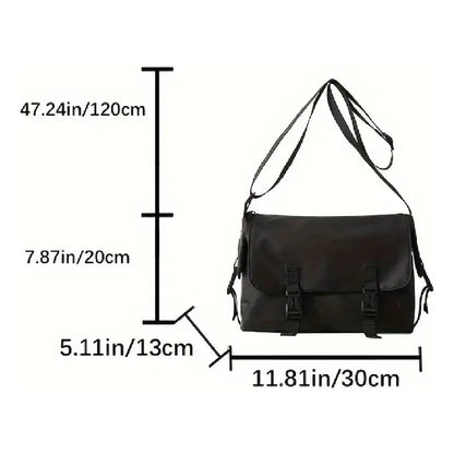 Bolso Plegable De Nylon Tela Impermeable Cartera De Hombro Negro Lisa
