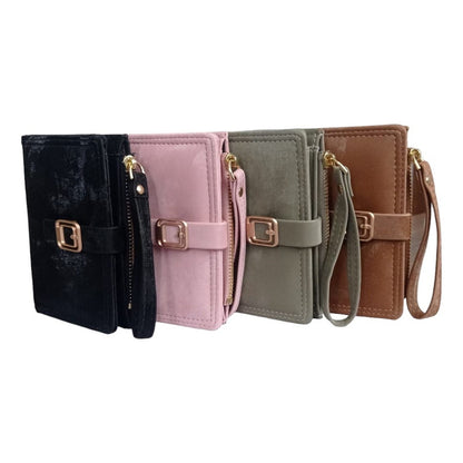 Billetera Dama Billeteras De Mujer Con Monedero Y Tarjetero Negro.