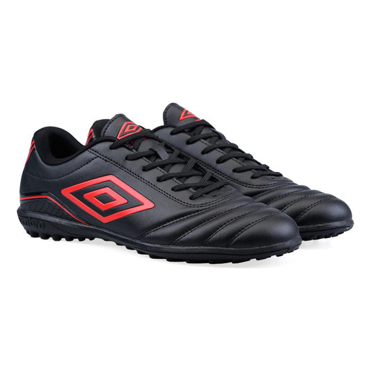Championes Futbol 5 Umbro Classico Champion F5 Zapato Adulto - Negro/rojo - 7 Us