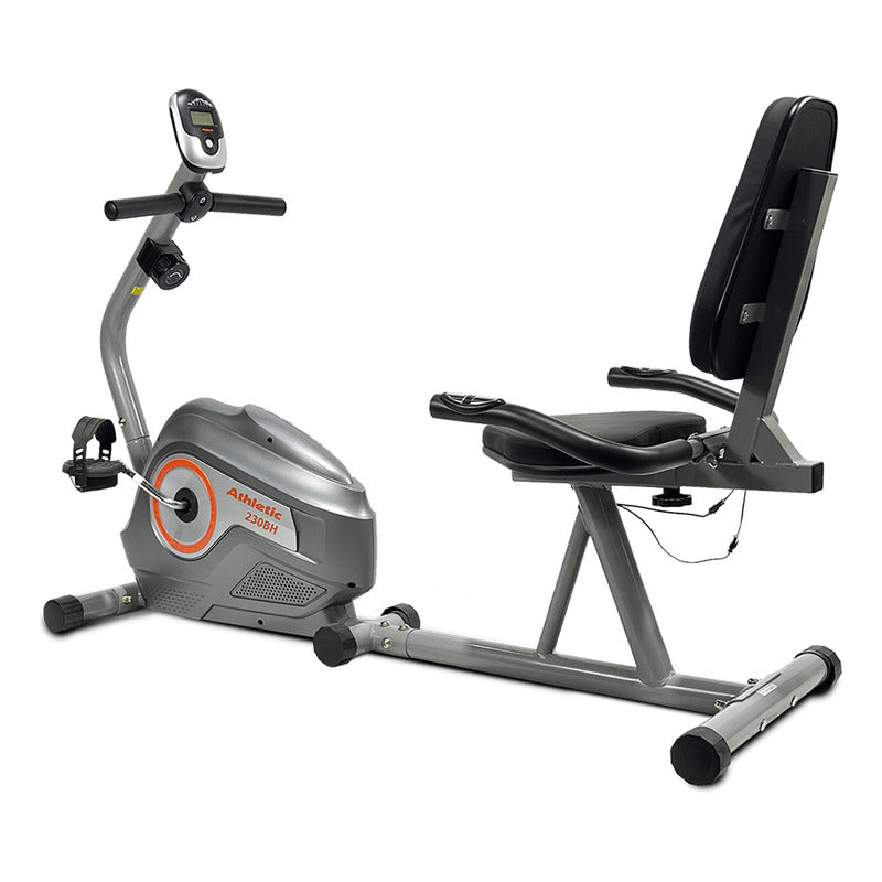 Bicicleta Ergométrica Horizontal Athletic 230bh Athletic - Gris/negro
